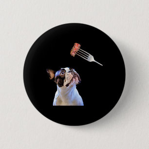 Macaron Rond 5 Cm Français Bulldog Cartogramme Filtre Steak Diner Fu