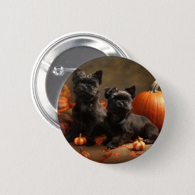 Macaron Rond 5 Cm Français Chien Chien Chien Chien Chien Puppy Autom (Devant & derrière)