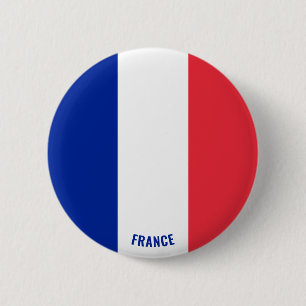 Macaron Rond 5 Cm France Drapeau de charme patriotique