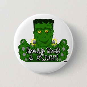 Macaron Rond 5 Cm Frankie Veut Un Baiser !