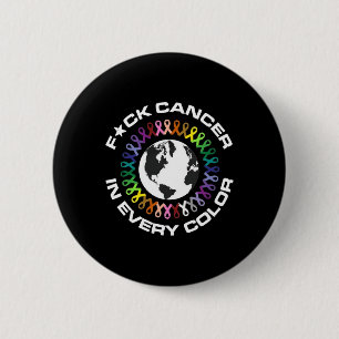 Macaron Rond 5 Cm Frapper Le Cancer Dans Chaque Couleur Journée Mond