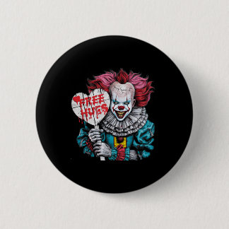 Macaron Rond 5 Cm Free A Hugs Scary Clown Character Valentine Hallow