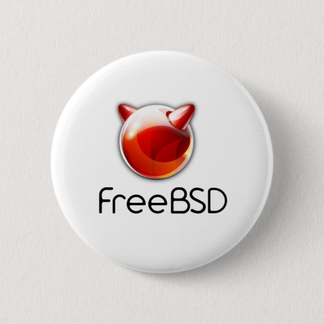 Macaron Rond 5 Cm FreeBSD badge. (Devant)