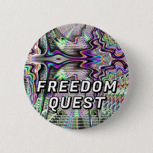 Macaron Rond 5 Cm Freedom Quest (vous pouvez changer les mots)
