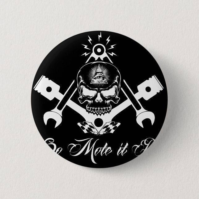 Macaron Rond 5 Cm Freemason-Widows-Sons-Masonic-Hotrod-Logo-20160407 (Devant)