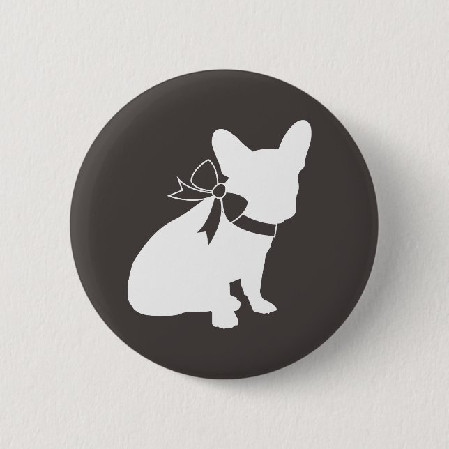 Macaron Rond 5 Cm French Bulldog Theme Party - Baby shower neutre (Devant)