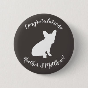 Macaron Rond 5 Cm French Bulldog Theme Party - Baby shower neutre