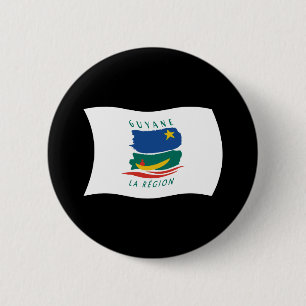 Macaron Rond 5 Cm French Guiana Flag Button