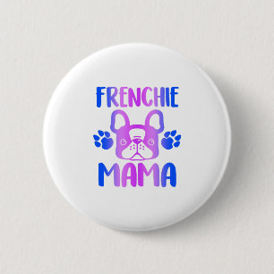 Macaron Rond 5 Cm Frenchie Mama Bulldog