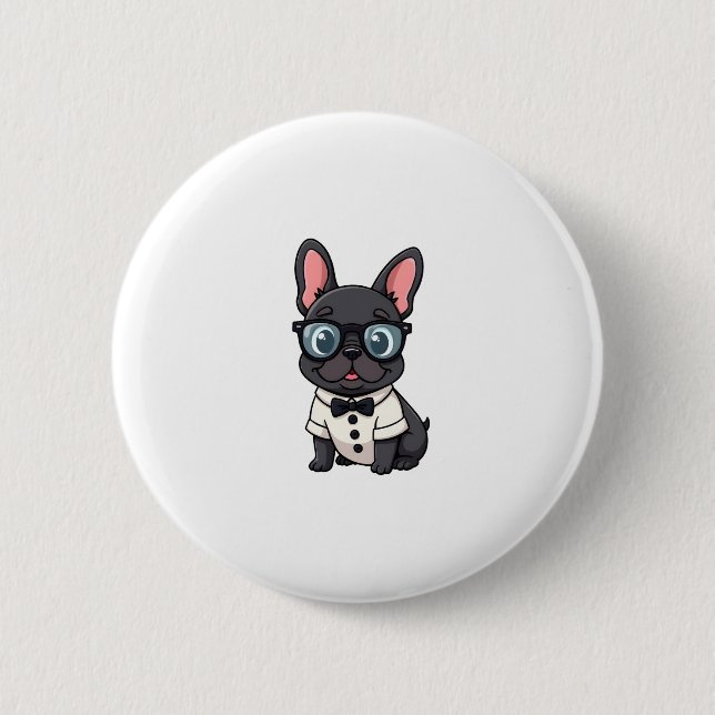 Macaron Rond 5 Cm Frenchie The Gentlemen Copy (4) (Devant)