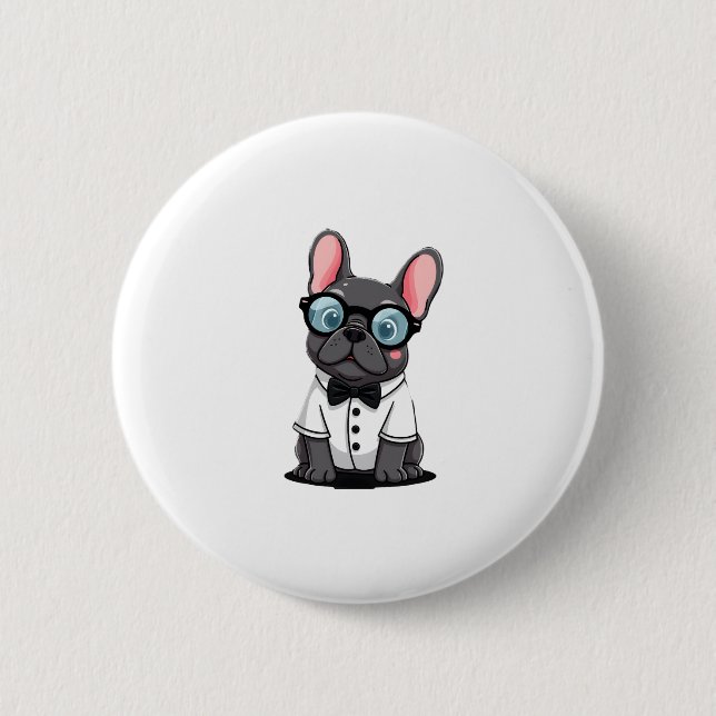 Macaron Rond 5 Cm Frenchie The Gentlemen Copy (5) (Devant)