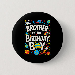Macaron Rond 5 Cm Frère astronaute du garçon d'anniversaire Famille 