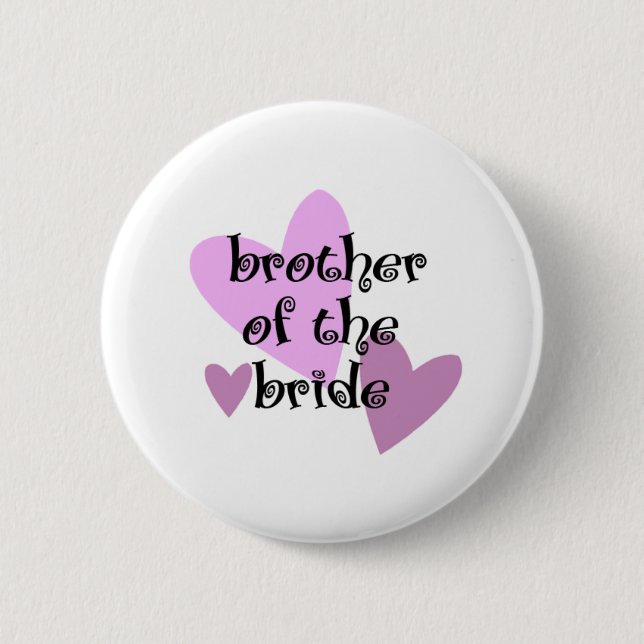 Macaron Rond 5 Cm Frère de la jeune mariée (Devant)