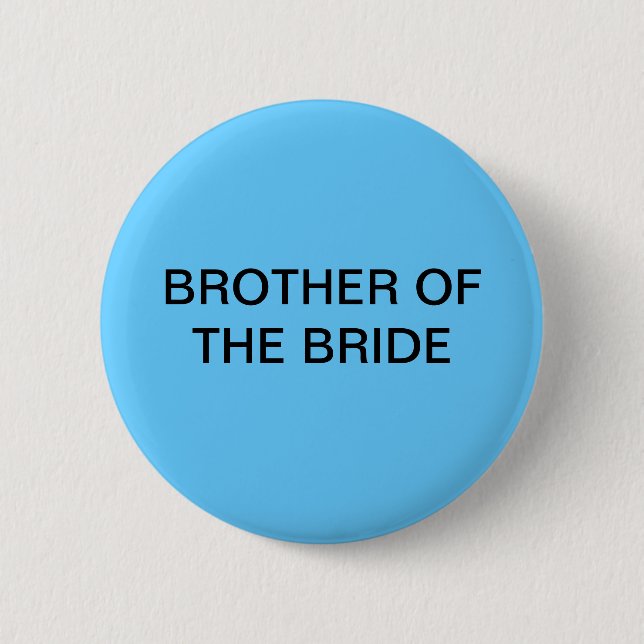 Macaron Rond 5 Cm Frère du bouton de jeune mariée (Devant)