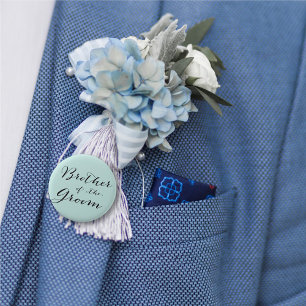 Macaron Rond 5 Cm Frère du Marié Écriture Classique Mariage