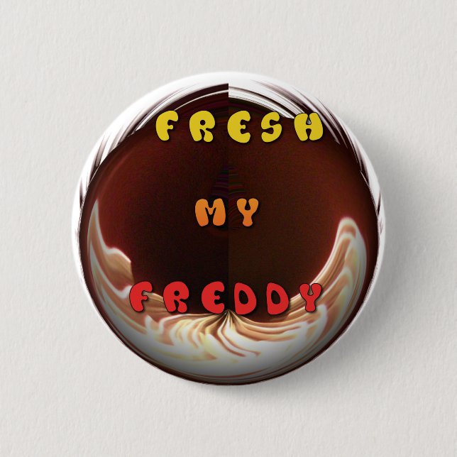 Macaron Rond 5 Cm Fresh My Freddy Art Print (Devant)