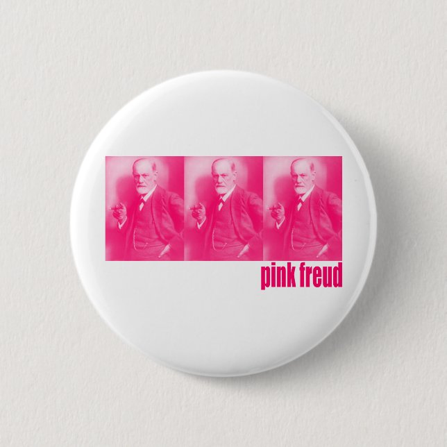 Macaron Rond 5 Cm Freud rose (Devant)
