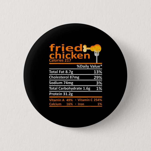 Macaron Rond 5 Cm Fried Chicken Nutrition Food Facts Thanksgiving Fu (Devant)