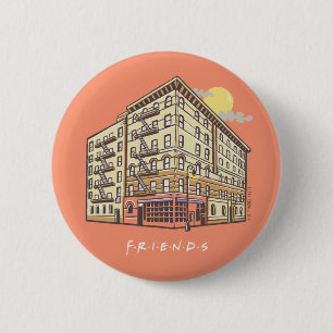 Macaron Rond 5 Cm FRIENDS™ L'immeuble de l'appartement de Monica