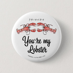 Macaron Rond 5 Cm FRIENDS™   Tu es mon homard Citation aquarelle