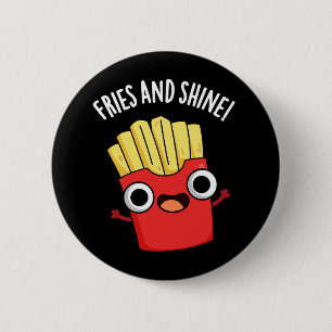 Macaron Rond 5 Cm Frites Et Brille Blagues Nourriture Drôle Fond Som