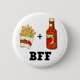 Macaron Rond 5 Cm frites et Ketchup BFF