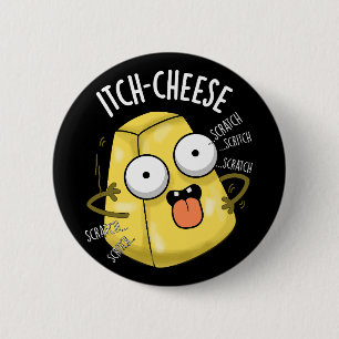 Macaron Rond 5 Cm Fromage à l'Itch Funny Cheese Pun Dark BG