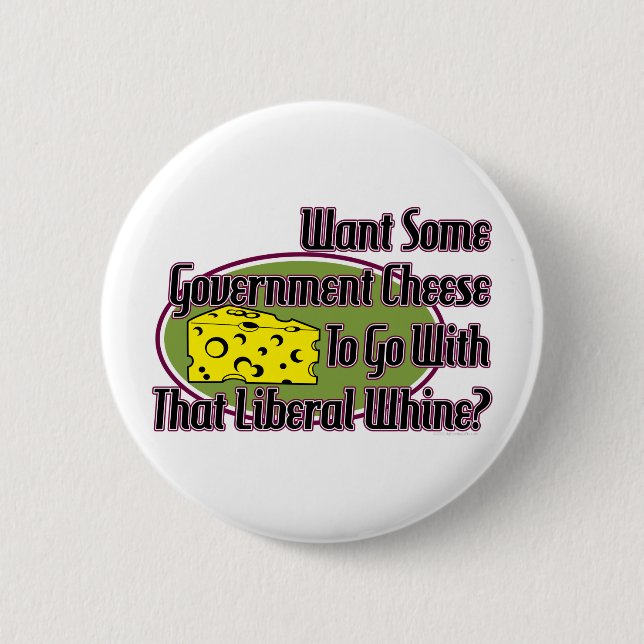 Macaron Rond 5 Cm Fromage de gouvernement et gémissement libéral (Devant)