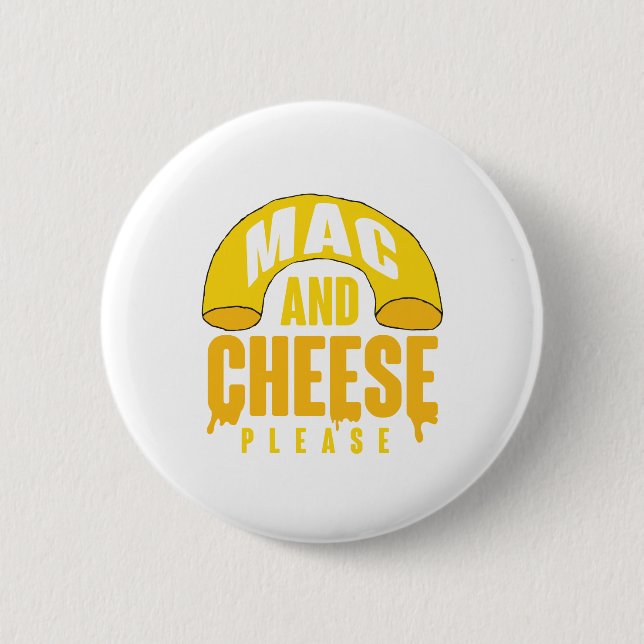 Macaron Rond 5 Cm Fromage Macaroni jaune pour enfants Mac et fromage (Devant)