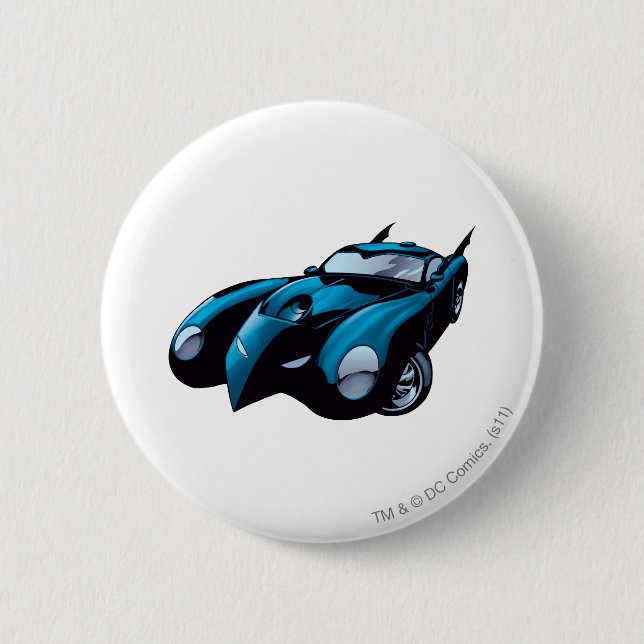Macaron Rond 5 Cm Front Batmobile (Devant)