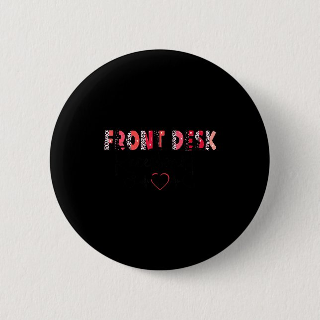Macaron Rond 5 Cm Front Receptionist Desk Valentines Day Hostal Nurs (Devant)