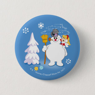 Macaron Rond 5 Cm Frosty the Snowman™   Frosty & Karen Winter Fun