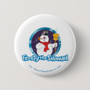 Macaron Rond 5 Cm Frosty the Snowman™   Portrait magique Frosty