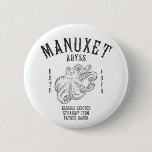 Macaron Rond 5 Cm Fruits de mer d'Innsmouth Poulpe de calmar de haut