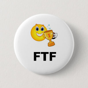 Macaron Rond 5 Cm FTF d'abord pour trouver le Pin de butin de