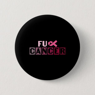 Macaron Rond 5 Cm FU Pink Ribbon Sensibilisation au cancer du sein