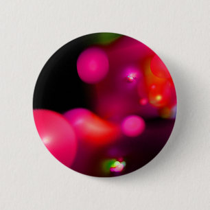 MACARON ROND 5 CM FUCHSIE ROSE PURPLE BULLES DE FRACTAL NOIR