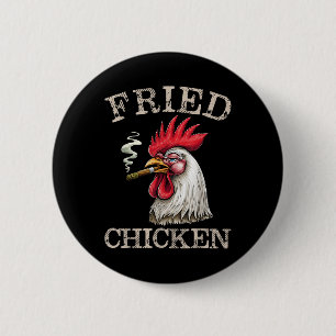 Macaron Rond 5 Cm Fumer Fried Poulet Graphique Mauvaises Herbes Homm