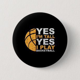 Macaron Rond 5 Cm Fun Basketball Oui Je suis Grand Basketball Joueur