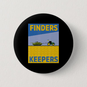 Macaron Rond 5 Cm Fun Farmer Tractor Ukraine Drapeau Support Finders