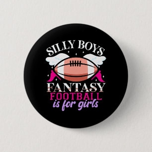 Macaron Rond 5 Cm Fun Imaginaire Football est pour filles femmes