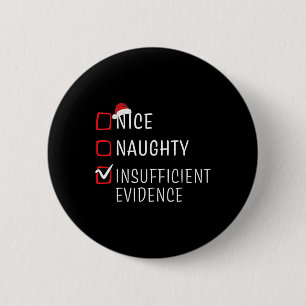 Macaron Rond 5 Cm Fun Naughty Nice Noël Famille Pyjama Hommes Femmes