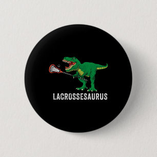 Macaron Rond 5 Cm Fun T Rex Lacrosse Dinosaure Lax Garçons Équipe de