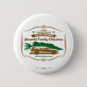 Macaron Rond 5 Cm Fun Vieux Noël Griswold