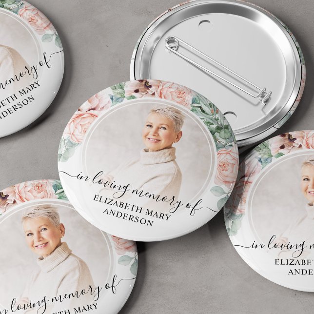 Macaron Rond 5 Cm Funérailles Dans La Mémoire Amoureuse Blush rose F (Créateur téléchargé)