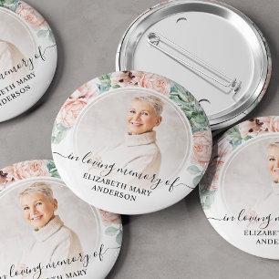 Macaron Rond 5 Cm Funérailles Dans Une Mémoire Amoureuse Vive Phot