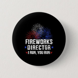Macaron Rond 5 Cm Funky 4 juillet Fireworks Directeur Je Vous Exécut