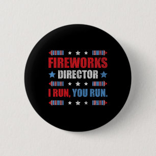 Macaron Rond 5 Cm Funky 4 juillet Fireworks Directeur Je Vous Exécut
