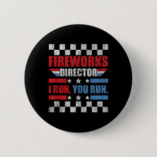 Macaron Rond 5 Cm Funky 4 juillet Fireworks Directeur Je Vous Exécut