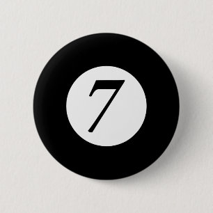 Macaron Rond 5 Cm Funky 7 Ball Magic Seven Ball Billard Rouge